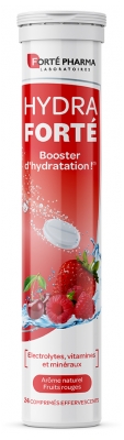 Forté Pharma Hydra Forté 24 Comprimés Effervescents - Goût : Fruits Rouges
