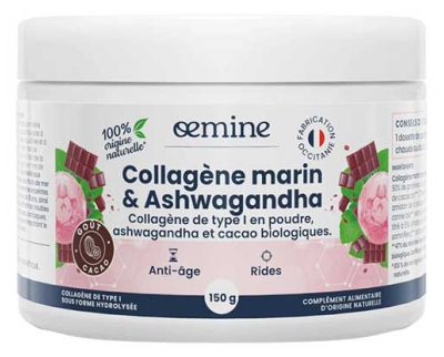 Oemine Collagène Marin & Ashwagandha Goût Cacao 150 g