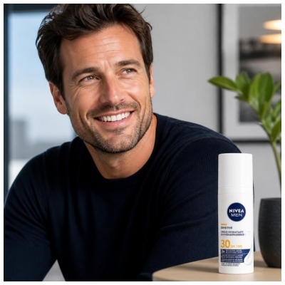 Nivea Men Sensitive Crème Hydratante Quotidienne Peaux Sensibles SPF30 50 ml