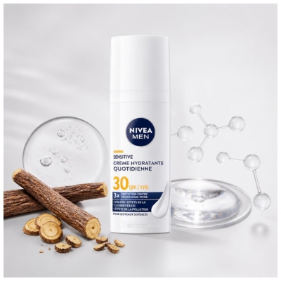 Nivea Men Sensitive Crème Hydratante Quotidienne Peaux Sensibles SPF30 50 ml