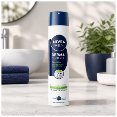 Nivea Men Derma Control Sensitive Anti-Transpirant 72H Déodorant Spray 200 ml