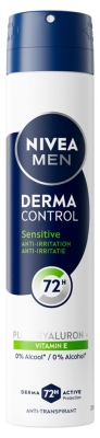 Nivea Men Derma Control Sensitive Anti-Transpirant 72H Déodorant Spray 200 ml