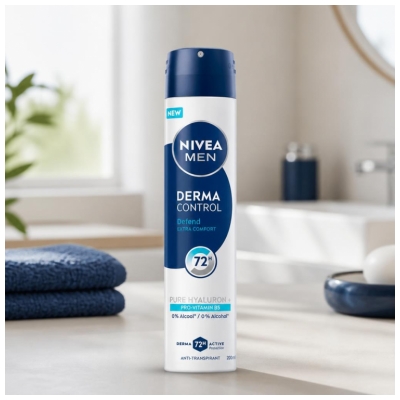 Nivea Men Derma Control Defend Anti-Transpirant 72H Déodorant Spray 200 ml 