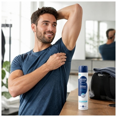 Nivea Men Derma Control Defend Anti-Transpirant 72H Déodorant Spray 200 ml 