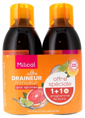 Milical Ultra Draineur Minceur Lot 2 x 500 ML - Goût : Agrumes