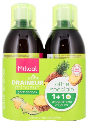 Milical Ultra Draineur Minceur Lot 2 x 500 ML - Goût : Ananas