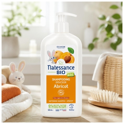 Natessance Kids Shampoing Ultra-Douceur Parfum Abricot Bio 500 ml