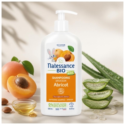 Natessance Kids Shampoing Ultra-Douceur Parfum Abricot Bio 500 ml
