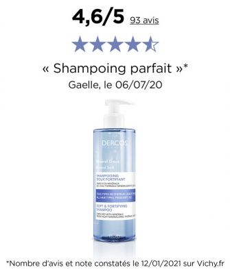 Vichy Dercos Shampoing Doux Fortifiant 400 ml