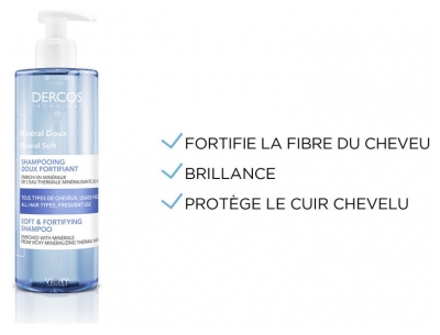 Vichy Dercos Shampoing Doux Fortifiant 400 ml