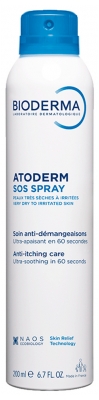 Bioderma Atoderm Spray Anti-Démangeaison Apaisant Sujettes à l'Eczéma Atopique 200 ml