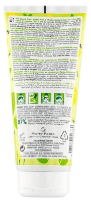 Klorane Avoine Junior - Gel Douche 2-en-1 à l'Bio - Framboise - Corps et Cheveux - Enfant 200 ml - Parfum : Poire