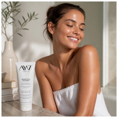 AYV Cosmetics Baume Riche Beurre de Karité et Huile d'Amande Douce 250 ml