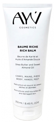 AYV Cosmetics Baume Riche Beurre de Karité et Huile d'Amande Douce 250 ml