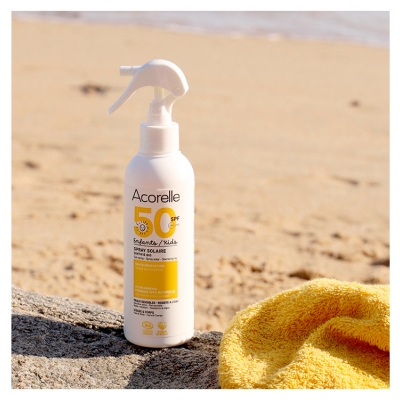 Acorelle Enfant Spray Solaire Visage et Corps SPF50 Bio 150 g