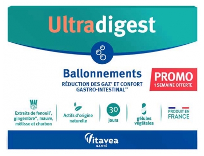 Vitavea Ultradigest Ballonnements 90 Gélules Végétales Offre Spécial