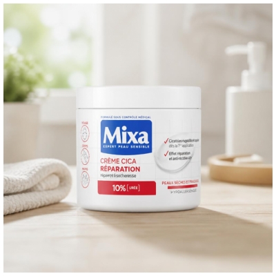 Mixa Crème Cica Réparation Peaux Très Sèches et Rugueuses 400 ml