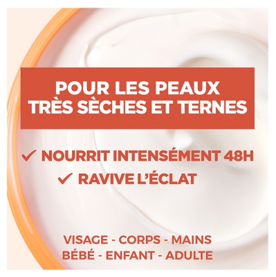 Mixa La Crème Nutritive Satinante Peaux très Sèches et Ternes 400 ml
