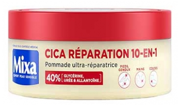 Mixa Cica Réparation 10en1 Pommade Ultra-Réparatrice Pieds Genoux Mains Coudes 150 ml