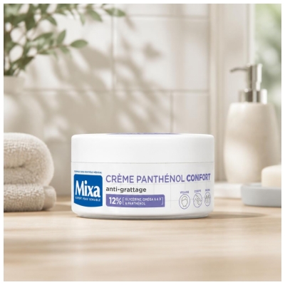 Mixa Crème Panthénol Confort Peaux Sèches et Réactives 150 ml
