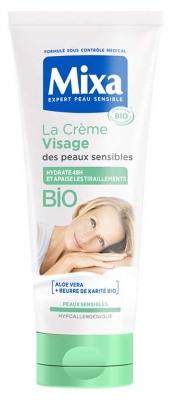Mixa La Crème Visage Hydratante et Apaisante des Peaux Sensibles Bio 100 ml