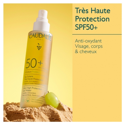 Caudalie Eau Solaire Visage Corps et Cheveux Très Haute Protection SPF50+ 150 ml