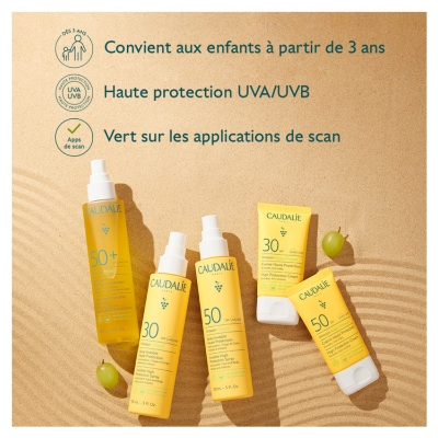 Caudalie Eau Solaire Visage Corps et Cheveux Très Haute Protection SPF50+ 150 ml