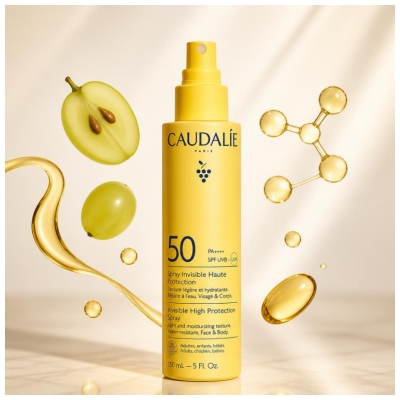 Caudalie Spray Invisible Visage et Corps Haute Protection SPF50 150 ml