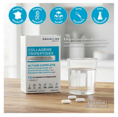 Granions Collagène Tripeptides 80 Comprimés Sécables