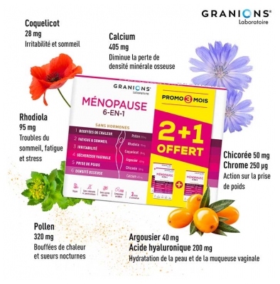 Granions Ménopause 6en1 180 Comprimés Sécables