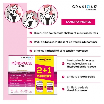 Granions Ménopause 6en1 180 Comprimés Sécables