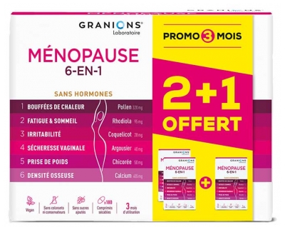 Granions Ménopause 6en1 180 Comprimés Sécables