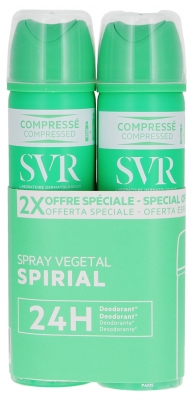 SVR Spirial : Soins de la sudation Déodorant Végétal Anti-Humidité 2 x 75 ml
