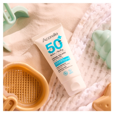 Acorelle Bébé Crème Solaire Très Haute Protection SPF50+ Bio 50 ml