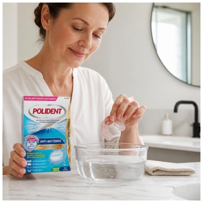 Polident Corega Nettoyant Anti-Bactérien 72 Comprimés