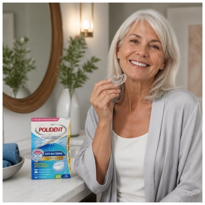 Polident Corega Nettoyant Anti-Bactérien 72 Comprimés