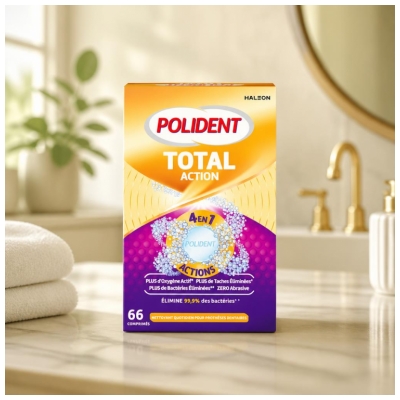 Polident Corega Power Max Nettoyant Total Action 4en1 66 Comprimés
