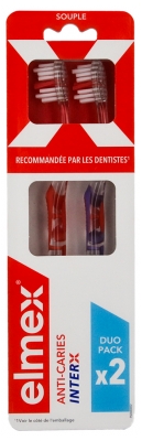 Elmex Anti-Caries Brosse à Dents Souple Tc Duo - Couleur : Orange et Violet
