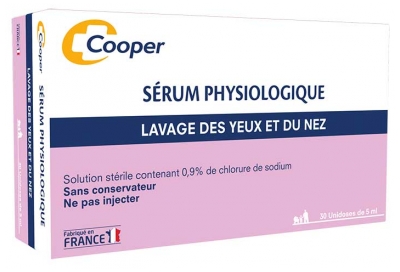 Cooper Sérum Physiologique Unidoses 30 x 5 ml