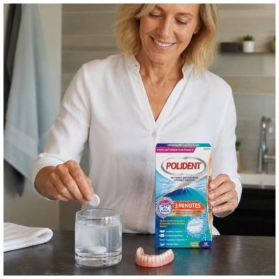 Polident Corega Nettoyant pour Appareils Dentaires 3 Minutes 66 Comprimés