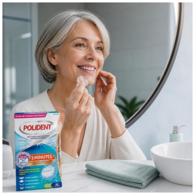 Polident Corega Nettoyant pour Appareils Dentaires 3 Minutes 66 Comprimés