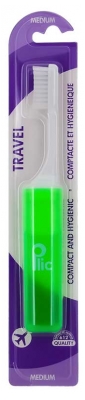 Plic Dental Travel Brosse à Dents Medium de Voyage - Couleur : Vert