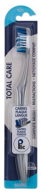Plic Dental Total Care Souple Brosse à Dents - Couleur : Gris