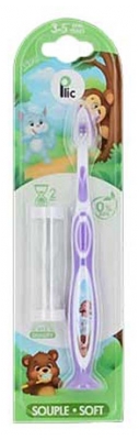 Plic Dental Kids Brosse à Dents Enfant 3-5 Ans - Couleur : Violet