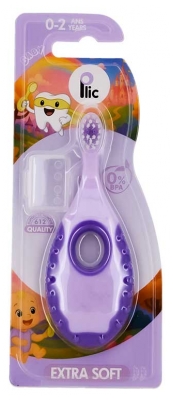 Plic Dental Baby Brosse à Dents Enfant 0-2 Ans - Couleur : Violet
