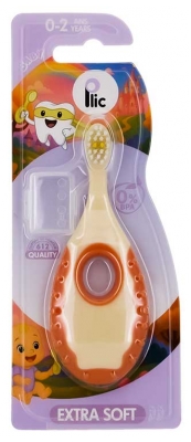 Plic Dental Baby Brosse à Dents Enfant 0-2 Ans - Couleur : Orange