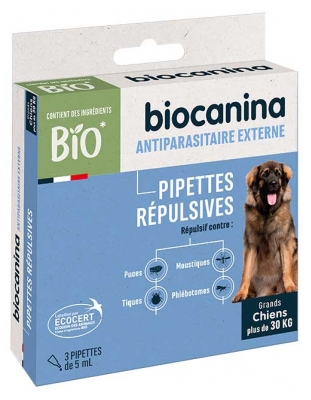 Biocanina Pipettes Répulsives Chiens de Plus de 30 kg 3 Unités