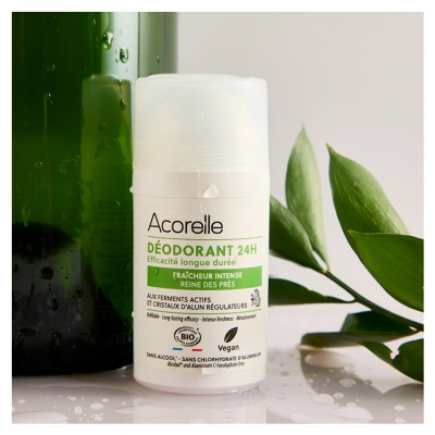 Acorelle Déodorant 24H Efficacité Longue Durée Fraîcheur Intense Bille Bio 50 ml