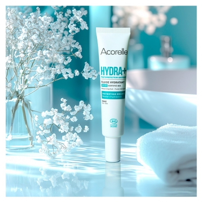 Acorelle Hydra+ Photoprotecteur Quotidien Fluide Hydratant Visage SPF20 Bio 40 ml