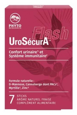 Phytoresearch UroSécurA Flash Confort Urinaire 7 Sticks